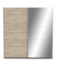  Kronberg oak wardrobe - 2 sliding doors + mirror - 194.5 x 59.9 x 203 cm