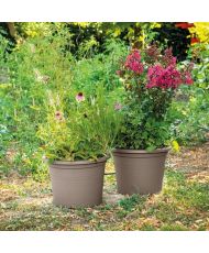 Day R camel round flower pot - Taupe color - 60 cm