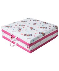 2-in-1-Kuschelmatte – Baumwolle/Polyester – 60 x 60 x 5 cm