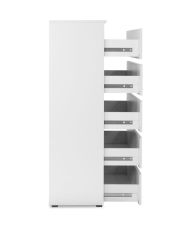 Commode CAPETOWN - blanc brillant - 6 Tiroirs - 80 x 131,5 x 40 cm