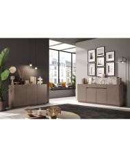 Buffet haut FIRENZE - Bronze et chêne Mercure - 3 portes/design