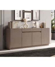 FIRENZE high sideboard - Bronze and Mercury oak - 4 doors + 1 drawer/design