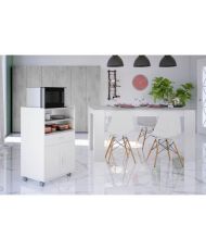 Mobile per microonde TIDY - Artik bianco cemento - 2 ante + 1 cassetto - 92 x 59 x 40 cm