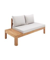 Panca da giardino in legno di acacia - Con cuscini - SANA
