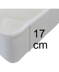 Canapé clic clac 3 places - Taupe - Matelas 17 cm - 223 x 96 x 103 cm - MEGAN