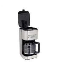 Cafetera de filtro programable de acero inoxidable tiene una capacidad de 1,5L