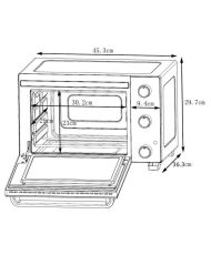 Minifour électrique 22L noir - 1300W