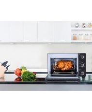  Elektrischer Minibackofen 46L schwarz - 1800W