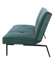 LYNN Banquette clic clac 3 places - Tissu vert - 190 x 92 x 87 cm