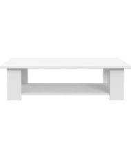 Table basse Particules mélaminé - Blanc mat - 110 x 60 x 31 cm