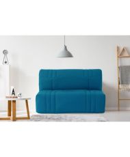 Banquette BZ - Tissu 100% Coton bleu canard - Couchage 140 x 190 cm