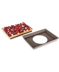  Stampo per crostata rettangolare 31 x 21 x 3 cm base removibile