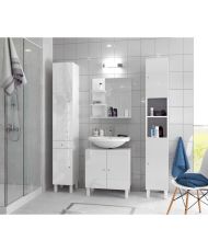 CORAIL Columna de baño 30 cm - Blanco brillo