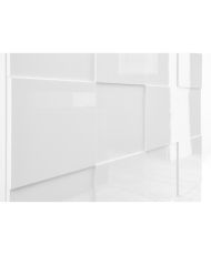 MILANO Sideboard – glänzend weiß lackiert – 2 Türen, 2 Schubladen – 181 x 43 x 84 cm