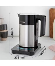  Hervidor eléctrico programable BOSCH - Negro y acero inoxidable - 1,7L