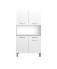 Küchen-Sideboard – Weiß – 4 Türen – 101 cm