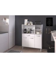 Buffet combiné de cuisine 101 cm Blanc - OSLO