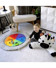 Tapis d'éveil avec barre en bois, jouets multisensoriels