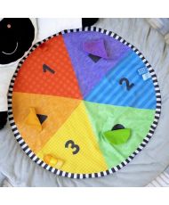 Tapis d'éveil avec barre en bois, jouets multisensoriels
