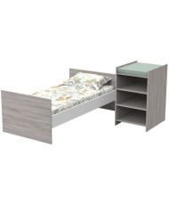  Lettino combinato - 120 x 60 cm - Trasformabile in 90 x 190 cm