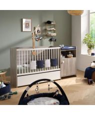 Lit bébé combiné - 120 x 60 cm - Evolutif en 90 x 190 cm