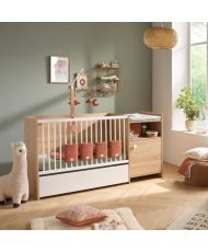 Cassetto letto combinato scalabile - Babyprice Up - Bianco - Su rotelle