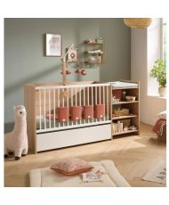 Cuna combinada - 120 x 60 cm - Convertible a 90 x 190 cm