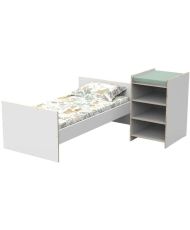 Lit bébé combiné - 120 x 60 cm - Evolutif en 90 x 190 cm 