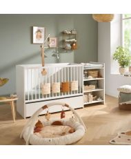 Tiroir de lit combiné évolutif - Babyprice First - Blanc - Sur roulettes
