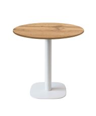 Runder Tisch Ø 70 cm - Rundes Rüstungsmodell aus weißer Eiche