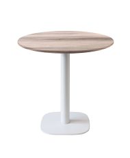 Table ronde Ø 70 cm - modèle Round pied blanc chêne tages