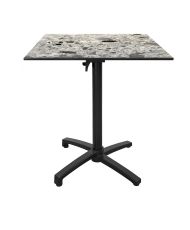 Table height 90 cm, foldable for terrace in Compact HPL cepp stone decor 70 x 70