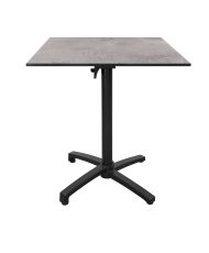 Tischhöhe 90 cm, klappbar für Terrasse im Compact HPL Steingrau Dekor 70 x 70