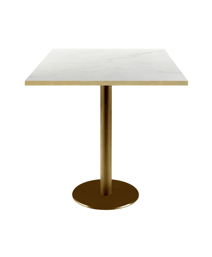 Tisch 70 x 70 cm Rom Bistro aus durchscheinendem Marmor Tisch 70 x 70 cm Rom Bistro aus durchscheinendem Marmor