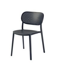 4 chaises en polymère empilables pour intérieur et extérieur