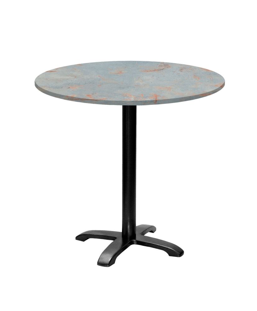 Runder Tisch Ø 80 cm – Modell Bazila in Rostgrau Runder Tisch Ø 80 cm – Modell Bazila in Rostgrau