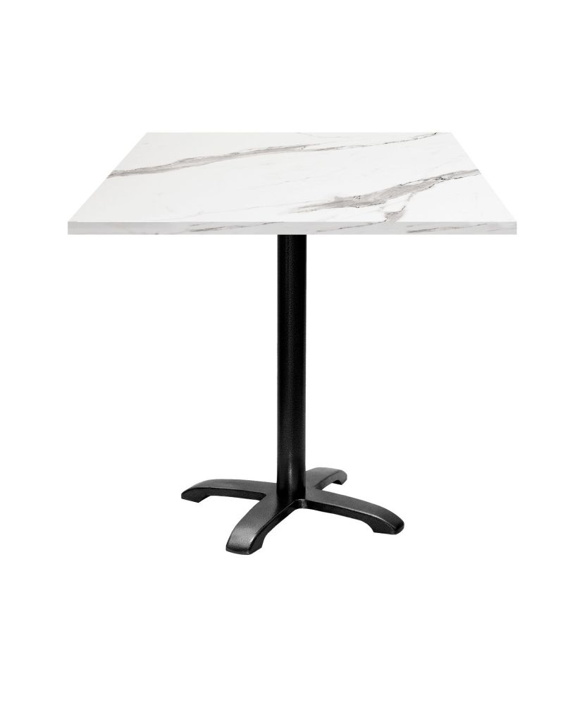 Tisch 70 x 70 cm – Modell Bazila aus weißem Marmor Tisch 70 x 70 cm – Modell Bazila aus weißem Marmor