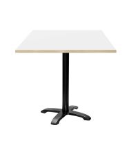 Table 70 x 70 cm - modèle Bazila blanc chants bois