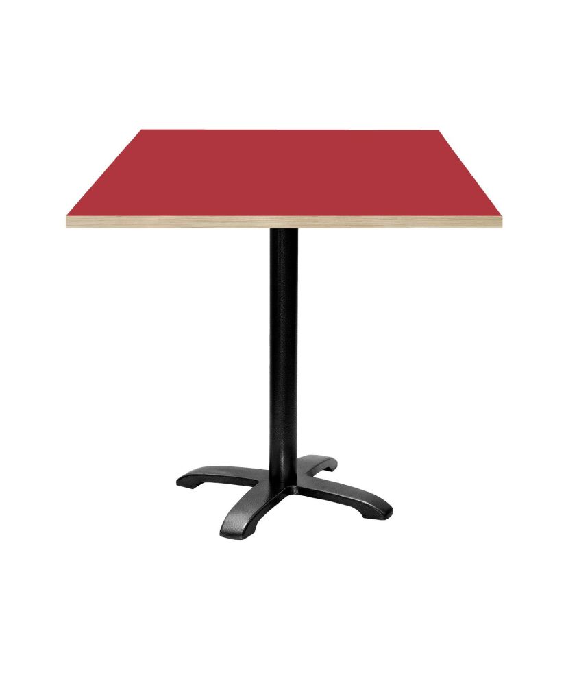 Table 70 x 70 cm - modèle Bazila rouge chants bois Table 70 x 70 cm - modèle Bazila rouge chants bois