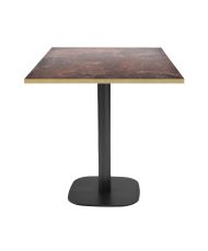 Table 70 x 70 cm - Round rust rock model with brass edges