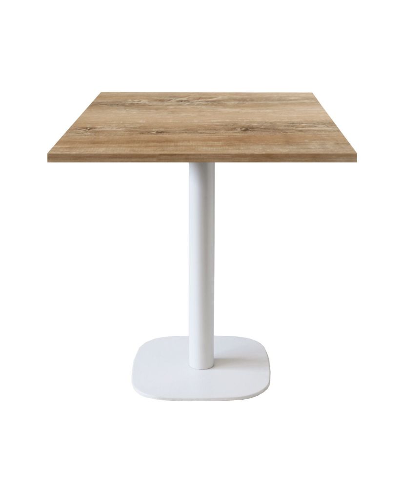 Tisch 70 x 70 cm – rundes Modell mit Beinen aus weißer slowenischer Eiche Tisch 70 x 70 cm – rundes Modell mit Beinen aus weißer slowenischer Eiche
