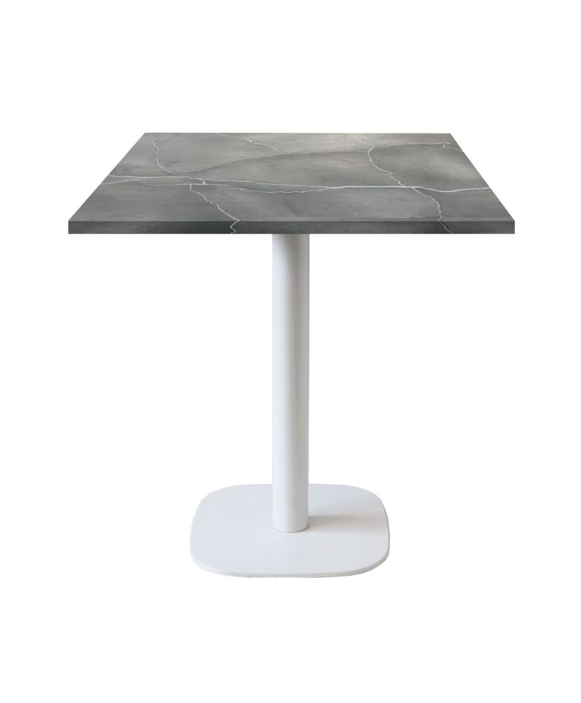 Table 70 x 70 cm - modèle Round pied blanc lune bleue Table 70 x 70 cm - modèle Round pied blanc lune bleue