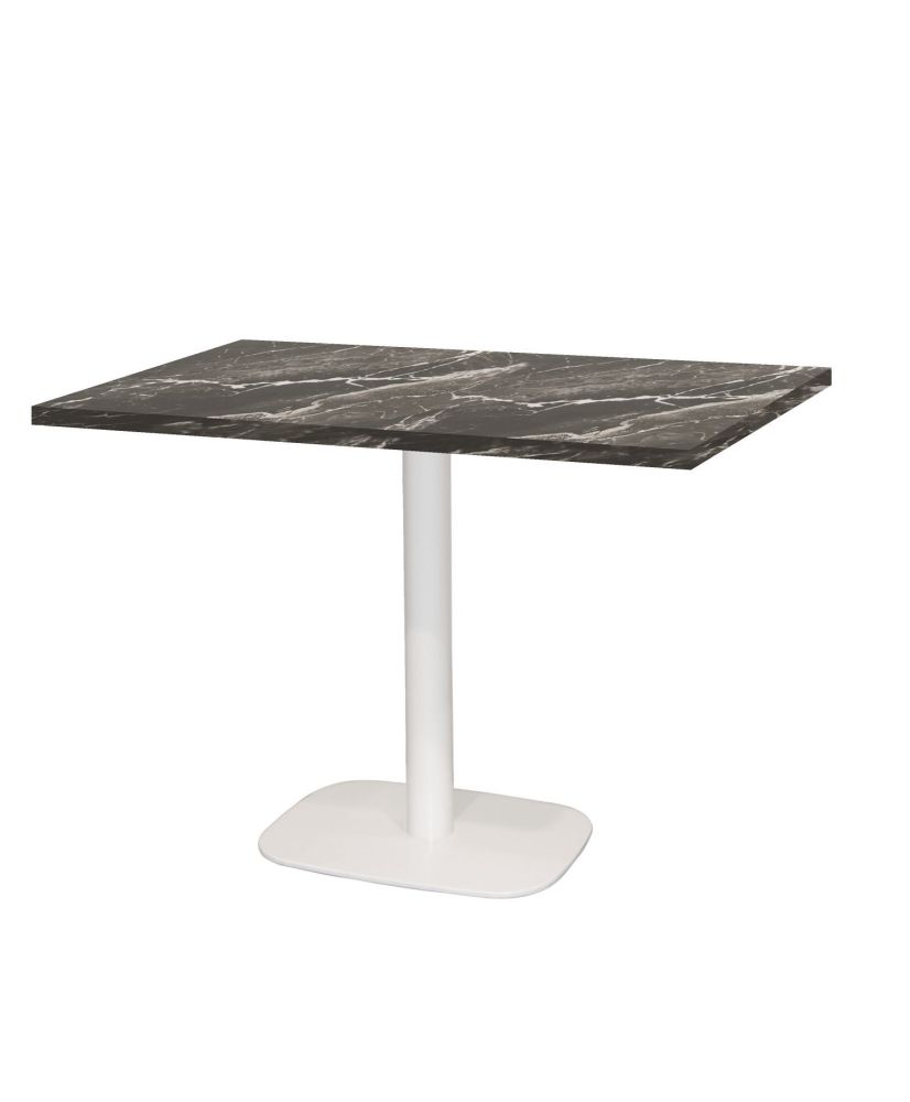 Tisch 120 x 70 cm – runder Sockel aus weißem Königsmarmor Tisch 120 x 70 cm – runder Sockel aus weißem Königsmarmor