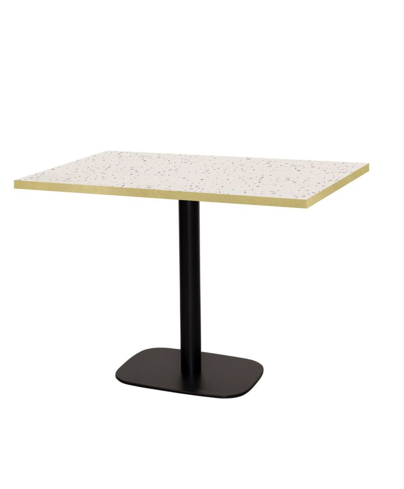 Table 120 x 70 cm - Round terrazzo cassata chants laiton Table 120 x 70 cm - Round terrazzo cassata chants laiton