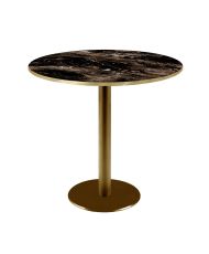 Round table Ø 70 cm Rome bistro glossy veined marble
