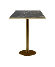 High table 60 x 60 cm Rome bistro marble fire