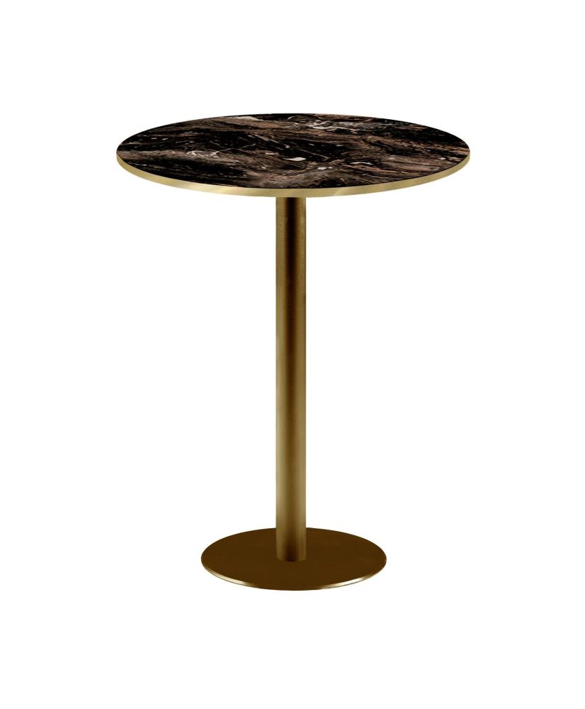 Runde Stehbar Ø 60 cm Rom Bistro aus glänzend geädertem Marmor Runde Stehbar Ø 60 cm Rom Bistro aus glänzend geädertem Marmor