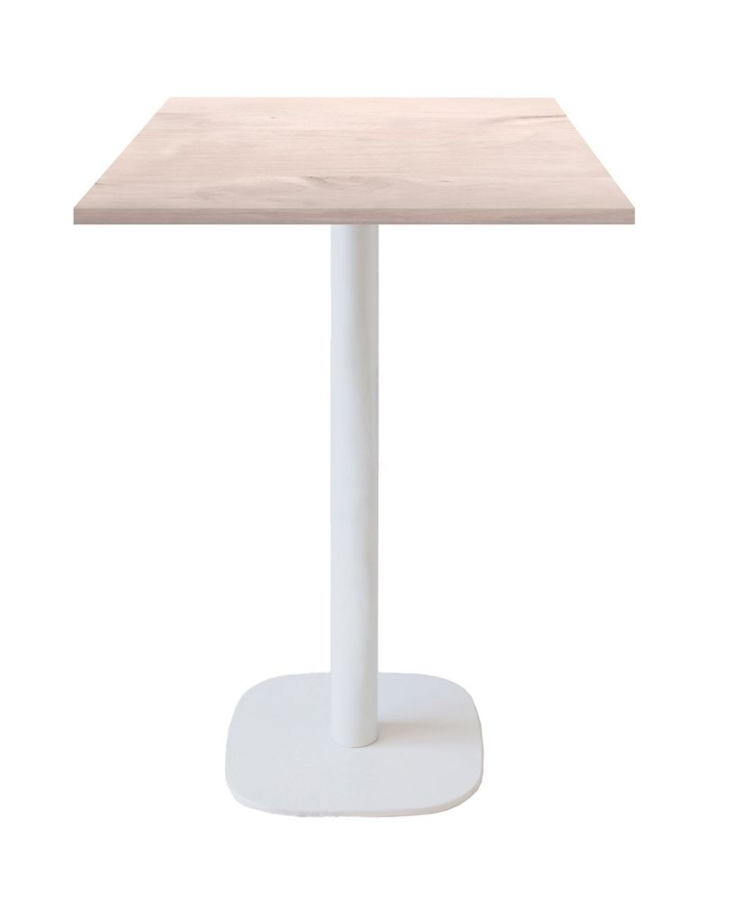 Mange-debout 60 x 60 cm - modèle Round pied blanc chêne bosco Mange-debout 60 x 60 cm - modèle Round pied blanc chêne bosco