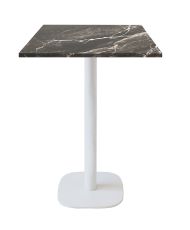Standing table 60 x 60 cm - Round model with white royal marble base