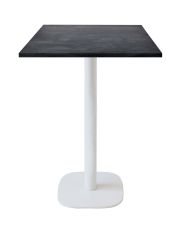 Standing table 60 x 60 cm - Round model with metallic slate white base